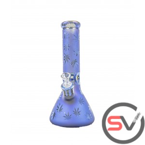 420 LEAF DESIGN BEAKER METTALIC BLUE 14inch